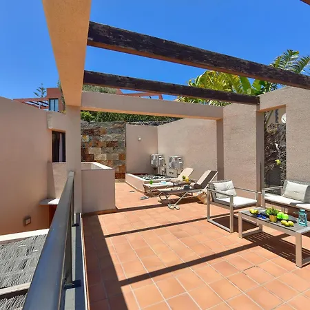 Salobre Terraza Uno | Luxury Retreat In Gran Canaria | Private Outdoor Pool | Bbq Facilities | Shaded Outdoor Dining Area | Salobre Golf