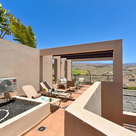Salobre Terraza Uno | Luxury Retreat In Gran Canaria | Private Outdoor Pool | Bbq Facilities | Shaded Outdoor Dining Area | Salobre Golf Villa Las Palmas de Gran Canaria